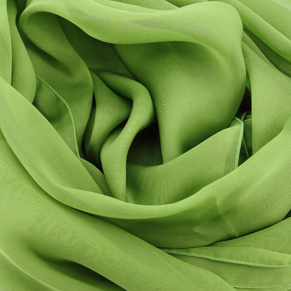 Etole-mariage-femme-soie-mousseline-vert kiwi
