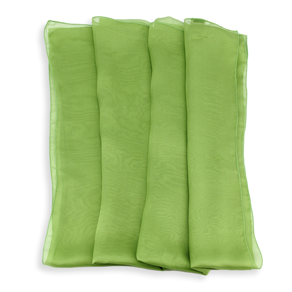 Etole-mariage-femme-soie-mousseline-vert kiwi