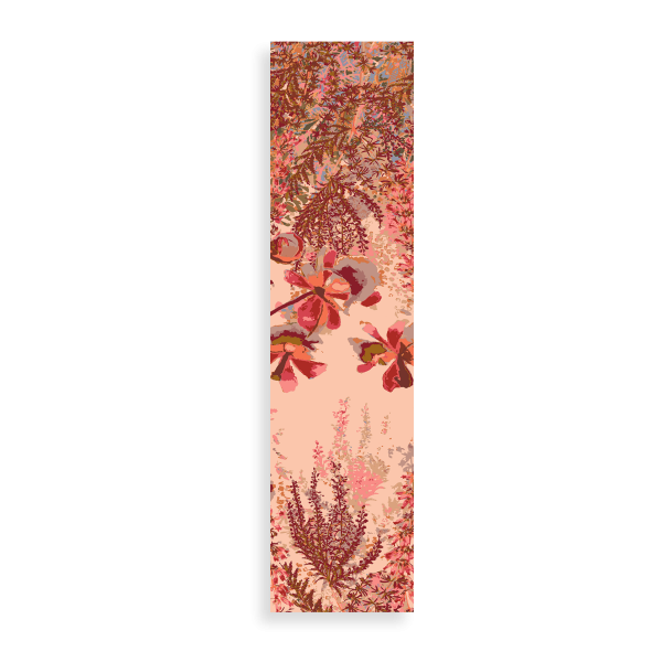 Foulard-femme-imprimé-coton-soie-orangé-Flowers