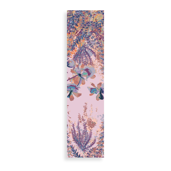Foulard-femme-imprimé-coton-soie-rose-Flowers