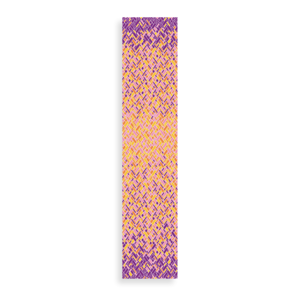 Foulard-femme-imprimé-violet-coton-soie-mosaïque