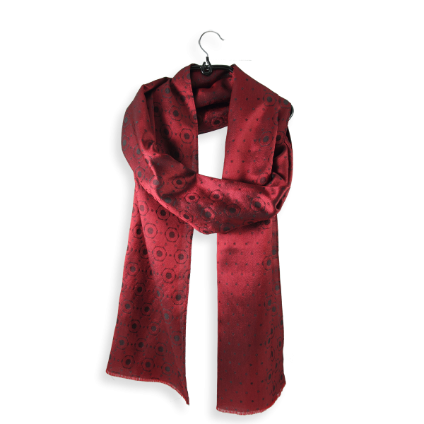 Foulard-homme-Denis-Soie-Rouge