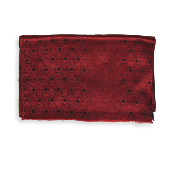 Foulard-homme-Denis-Soie-Rouge