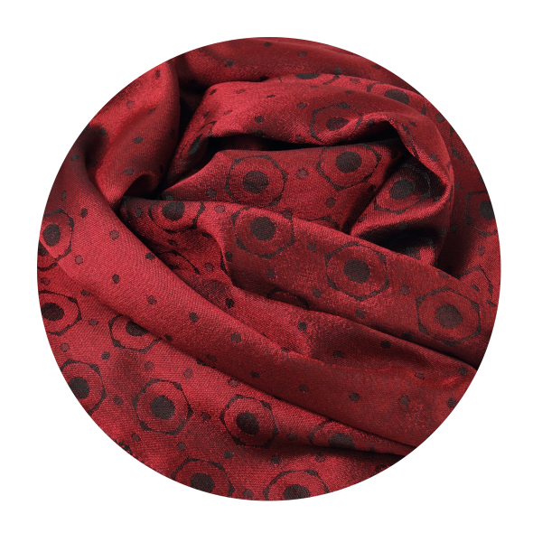 Foulard-homme-Denis-Soie-Rouge