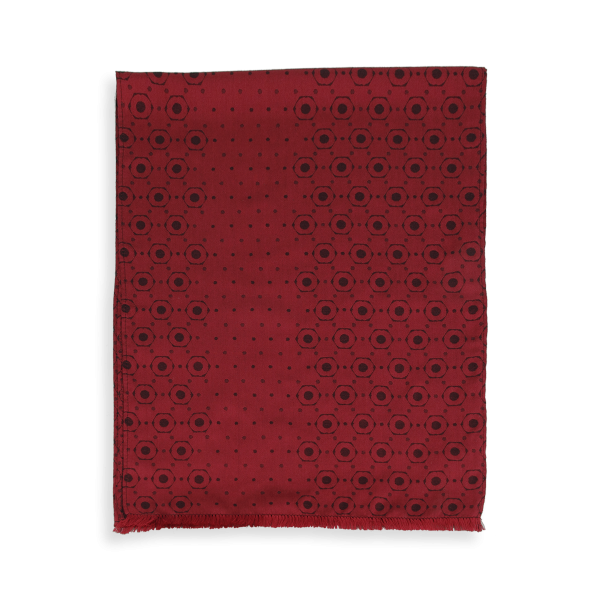 Foulard-homme-Denis-Soie-Rouge