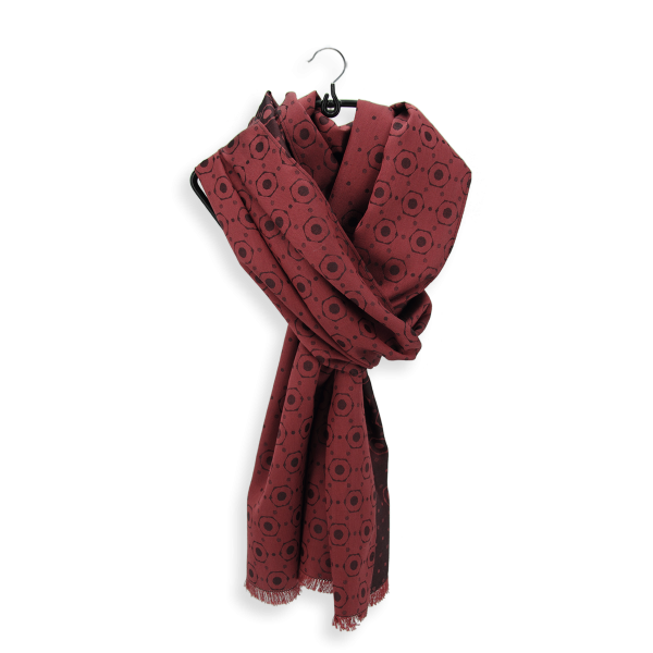 Foulard-homme-soie-rouge-roux-Denis