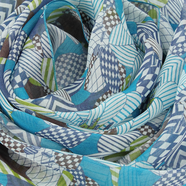 Foulard-femme-soie-imprimé-bleu-Valentin