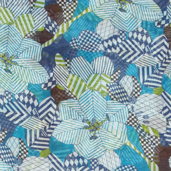Foulard-femme-soie-imprimé-bleu-Valentin