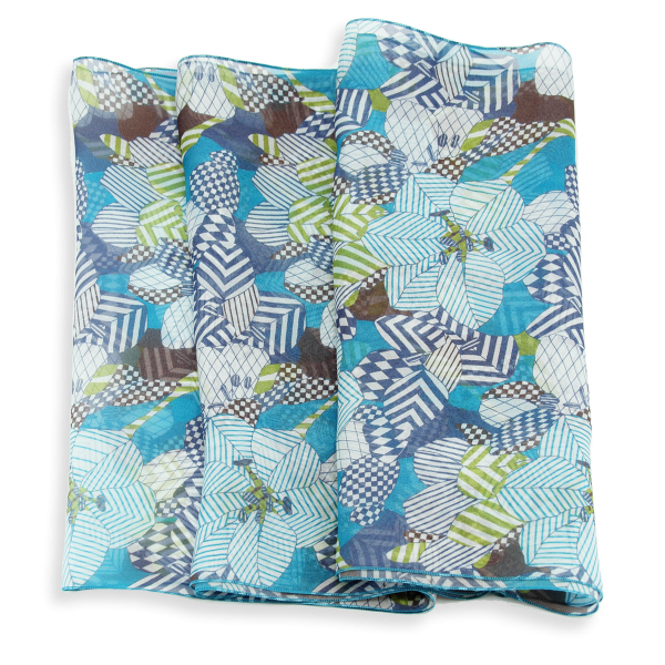 Foulard-femme-soie-imprimé-bleu-Valentin