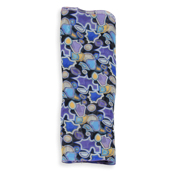 Foulard-femme-bleuet-soie-imprimée-Puzzle
