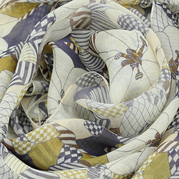 Foulard-femme-soie-imprimé-naturel-Valentin