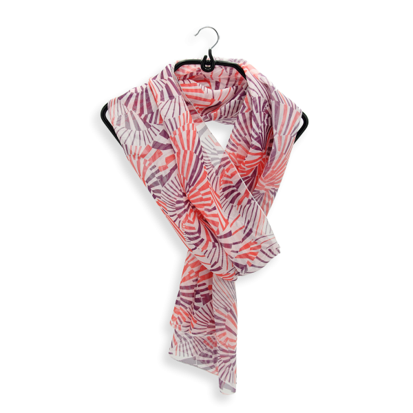 Foulard-rose-femme-soie-imprimée-Mandala