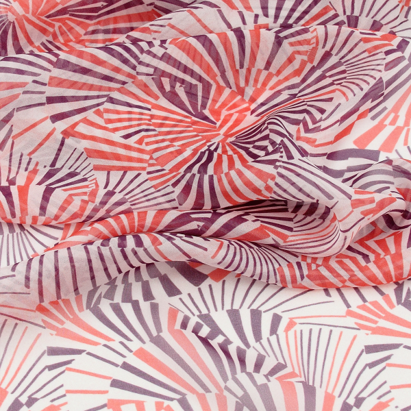 Foulard-rose-femme-soie-imprimée-Mandala