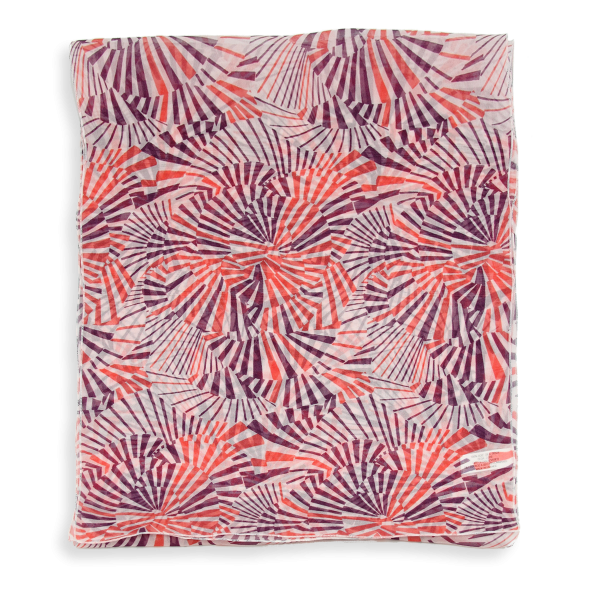 Foulard-rose-femme-soie-imprimée-Mandala