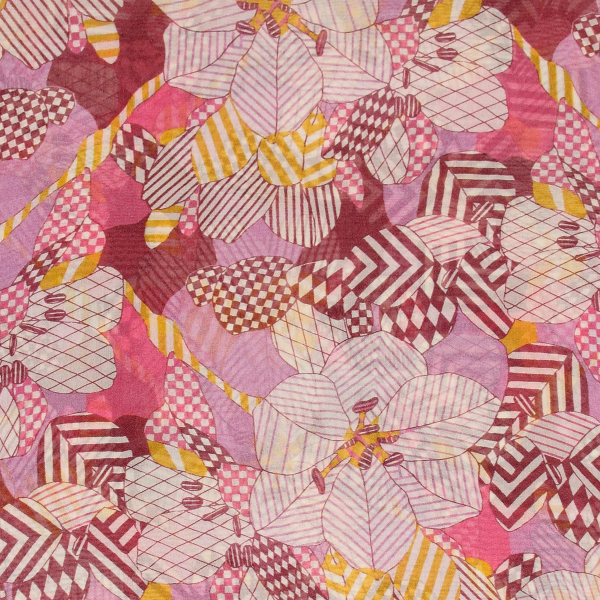 Foulard-femme-soie-imprimé-rose-Valentin