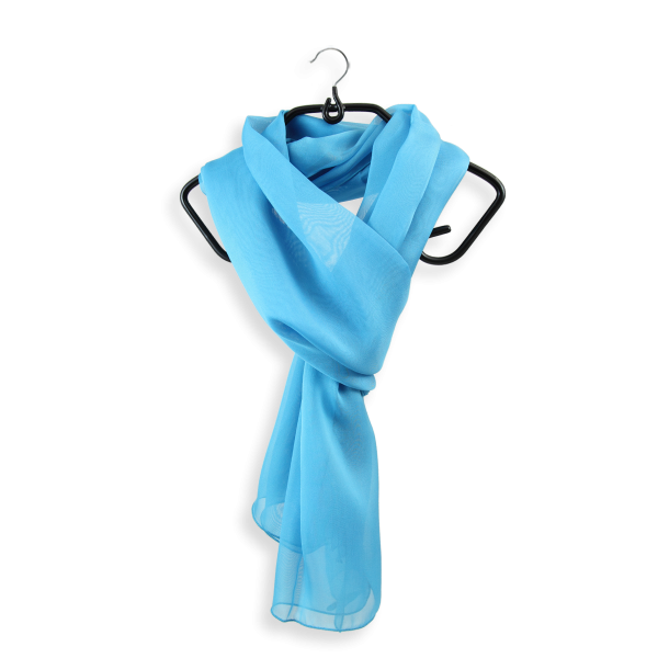 Foulard-femme-soie-unie-bleu-lagon