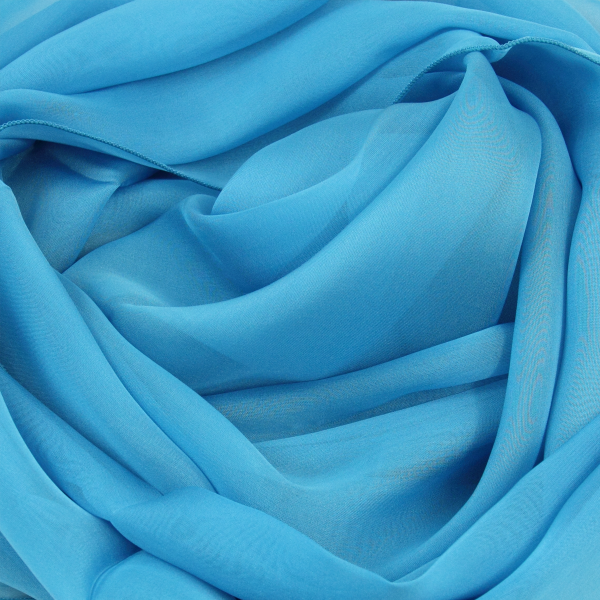 Foulard-femme-soie-unie-bleu-lagon