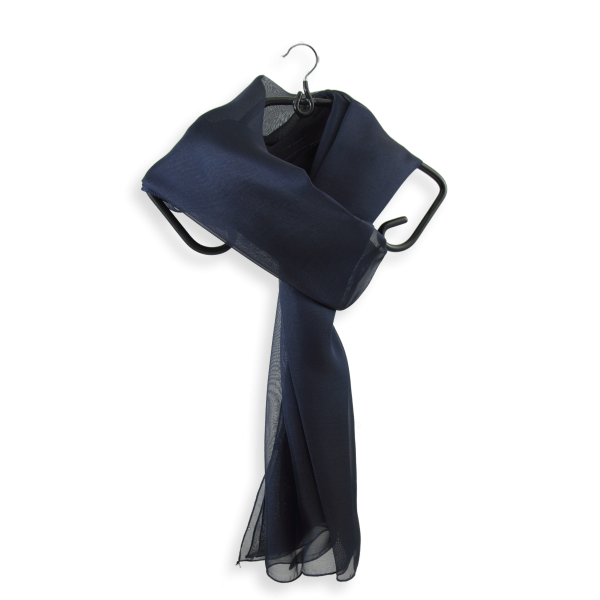 Foulard-femme-soie-mousseline-unie-bleu-marine
