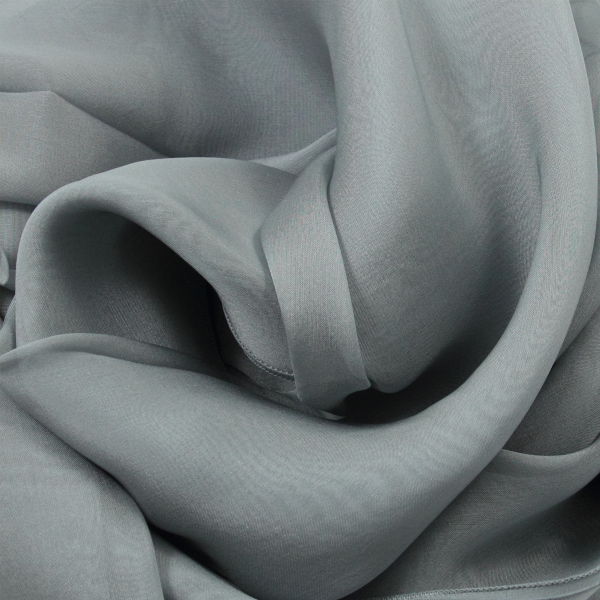 Foulard-femme-soie-mousseline-unie-gris