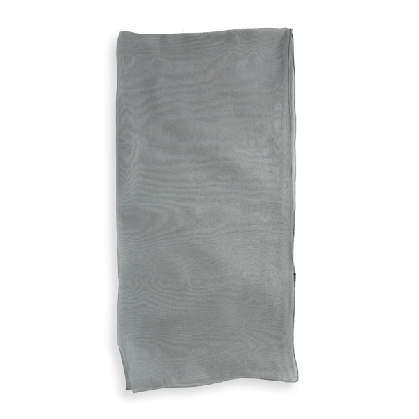 Foulard-femme-soie-mousseline-unie-gris