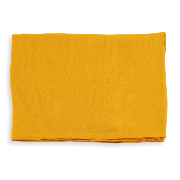 Foulard-femme-soie-unie-jaune-safran