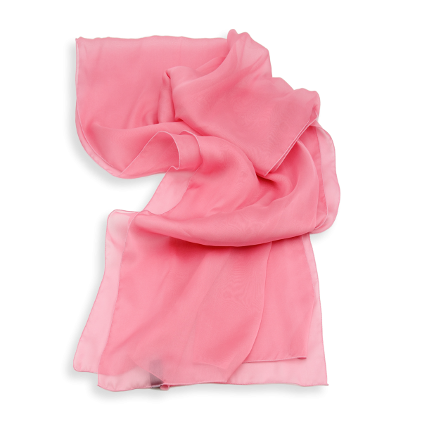 Foulard-femme-soie-unie-rose classique