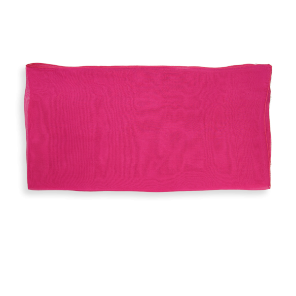 Foulard-femme-mousseline-soie-unie-rose-fuchsia
