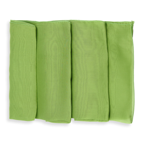 Foulard-femme-soie-unie-vert kiwi