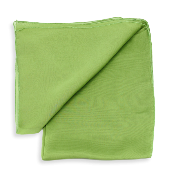 Foulard-femme-soie-unie-vert kiwi