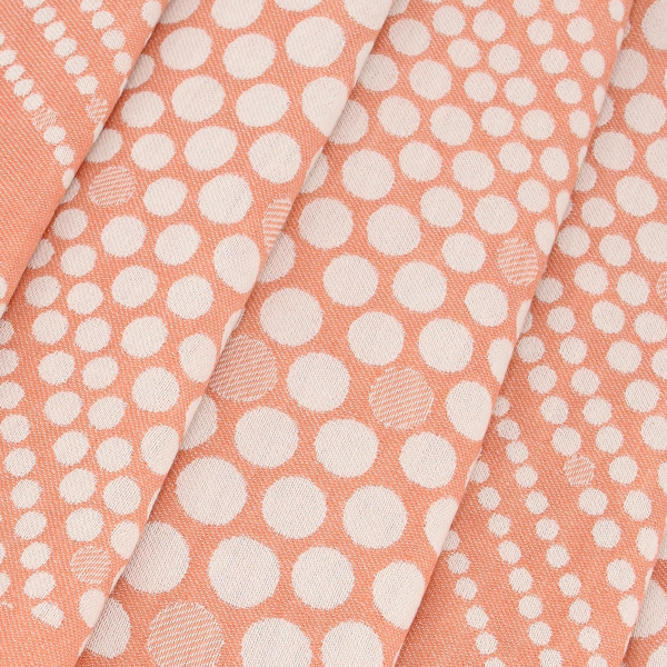 Grand-carre-femme-laine-rose-nude-Pois