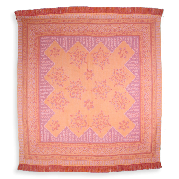 Plaide-femme-laine-orange-Sherazade