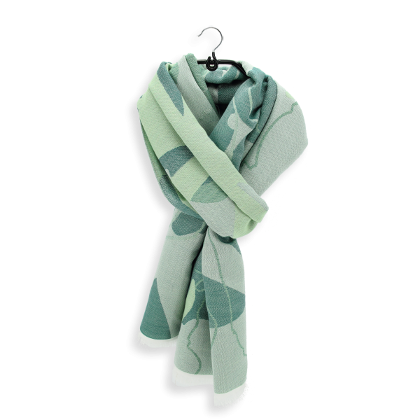Green-women's-cotton-stole-Amaryllis