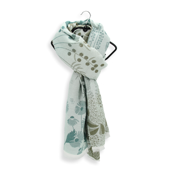 Women's-organic cotton-green-stole-Jardin
