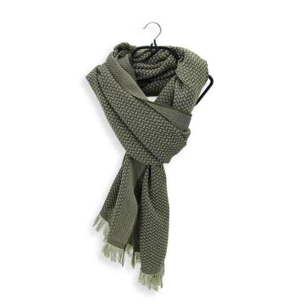 Khaki-silk-cashmere-men’s-scarf-Thales