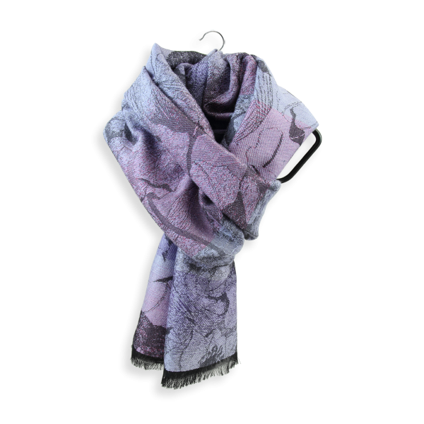 Scarf-women’s-wool-cotton-silk-lilac-pink-Vienne