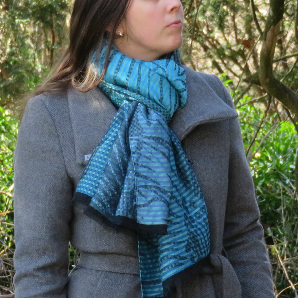 Etole-femme-laine-soie-coton-turquoise-Valparaiso