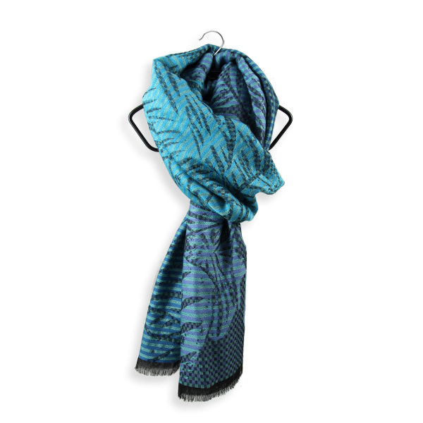 Etole-femme-laine-soie-coton-turquoise-Valparaiso