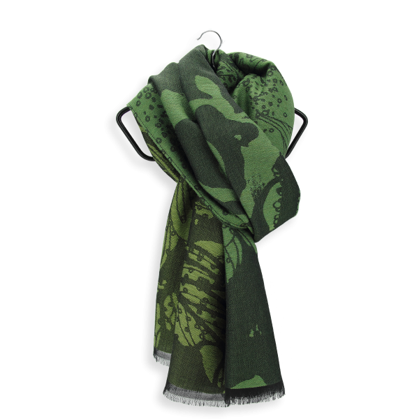 Maxi-etole-femme-laine-soie-coton-verte-Passion