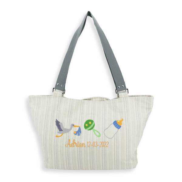 personnalizable diaper bag - stork