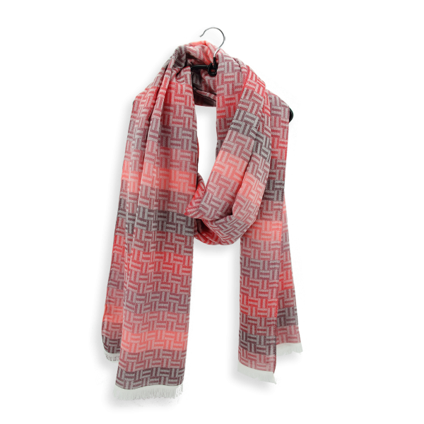 Red-unisex-cotton-stole-Boreal