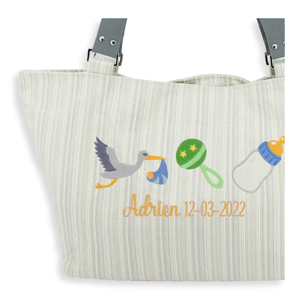 sac à langer personnalisable - cigogne