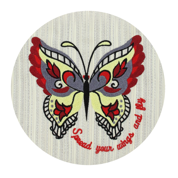 sac bandoulière-tissé-brodé-femme-butterfly argent