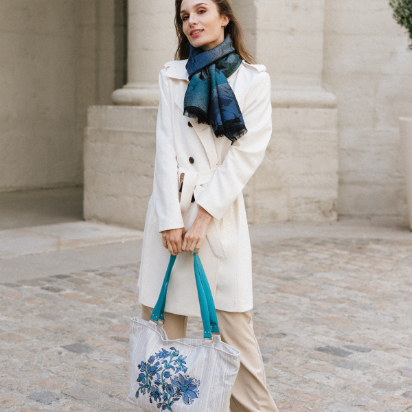 sac tissé brodé-femme-esprit romantique-argent