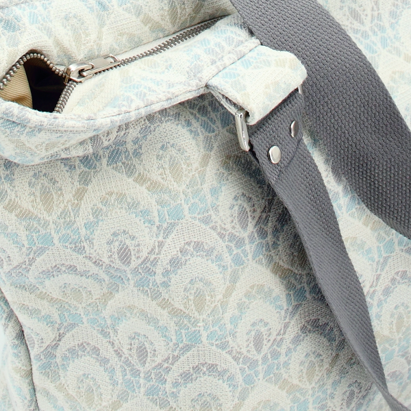 sac cabas dentelle bleu blanc