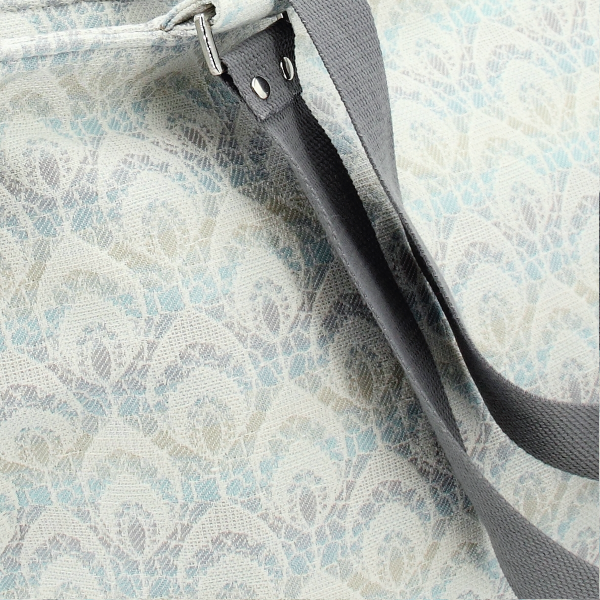 sac cabas dentelle bleu blanc