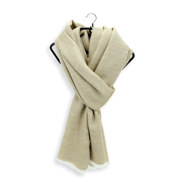 Soft green-monochrome-cashmere-unisex-blend-stole-Tout doux
