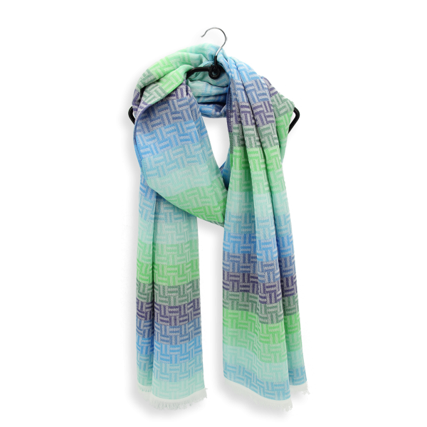 Turquoise-unisex-cotton-stole-Boreal