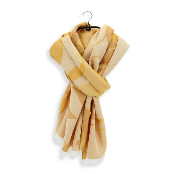 Yellow-women's-cotton-stole-Amaryllis
