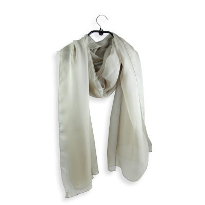 BEIGE MONOCHROME SILK STOLE