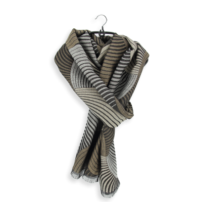BEIGE, WOOL BLEND SCARF - SPIRE